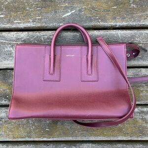 Matt & Nat TACOMA VEGAN MESSENGER BAG - VINTAGE Burgundy Red